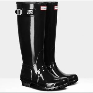 Original Hunter Tall Glossy Black Rainboot